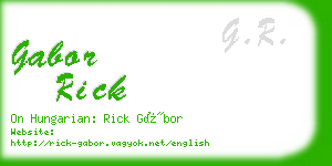 gabor rick business card